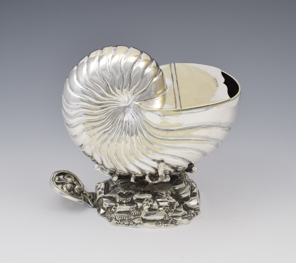 Victorian Silver Plated Nautilus Shell Spoon Warmer Roberts & Belk