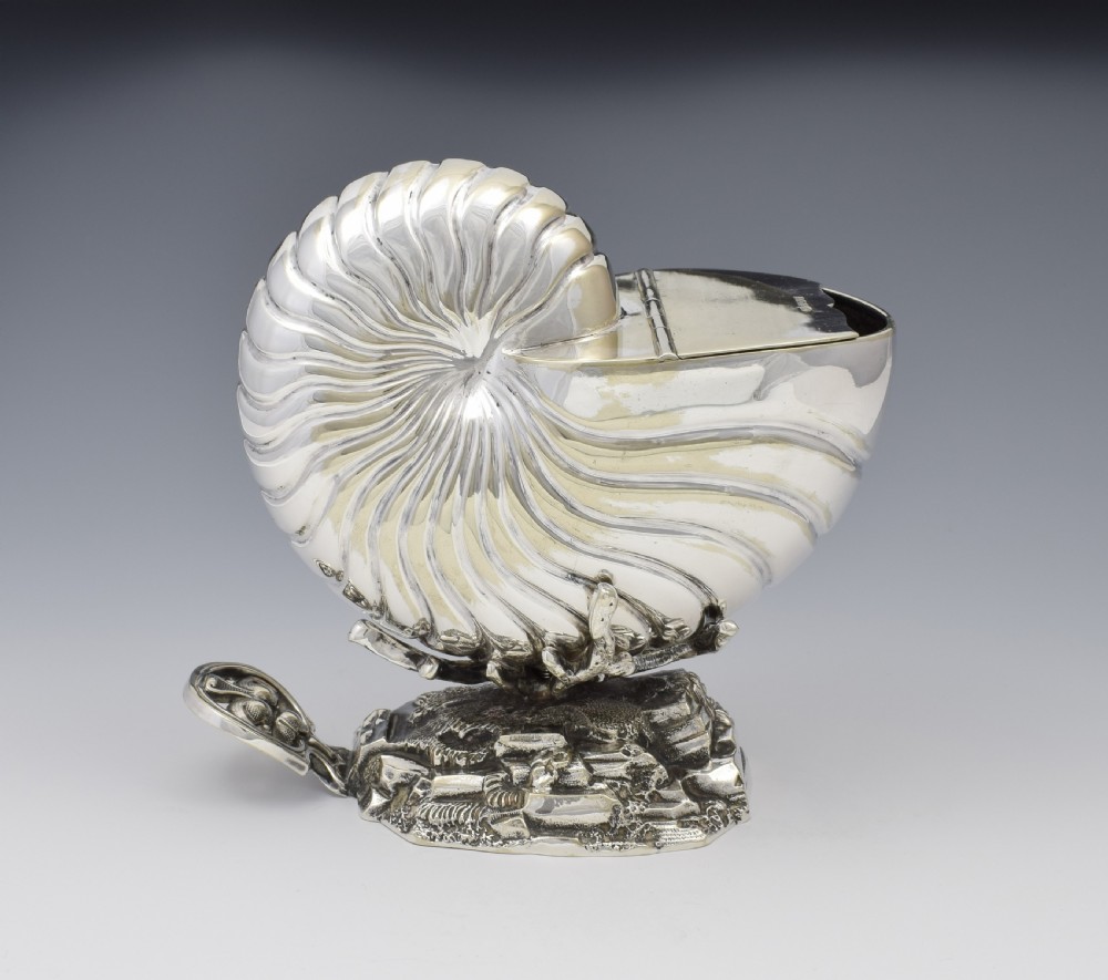 Victorian Silver Plated Nautilus Shell Spoon Warmer Roberts & Belk View II