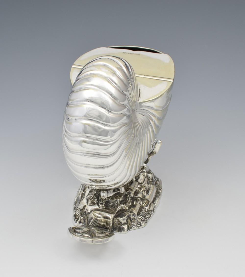 Victorian Silver Plated Nautilus Shell Spoon Warmer Roberts & Belk View VIII