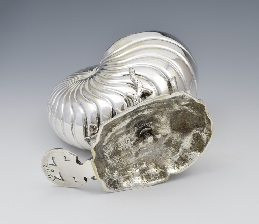 Victorian Silver Plated Nautilus Shell Spoon Warmer Roberts & Belk View XII