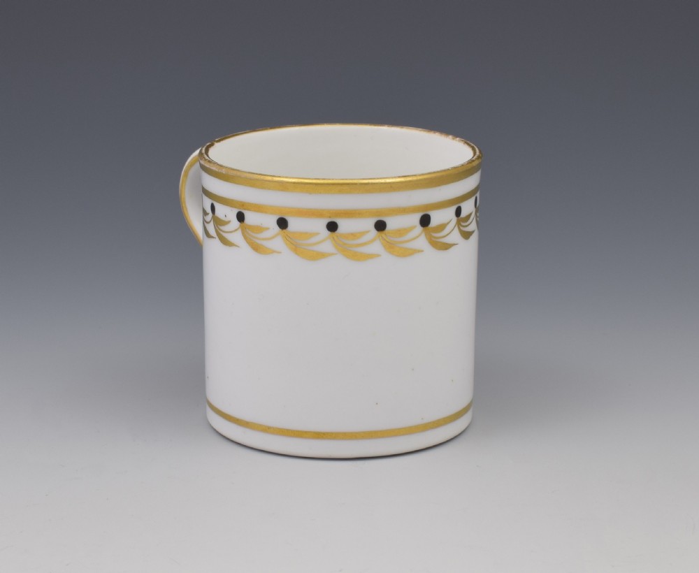 Rare Spode Early 19thC Black & Gilded Coffee Can View III
