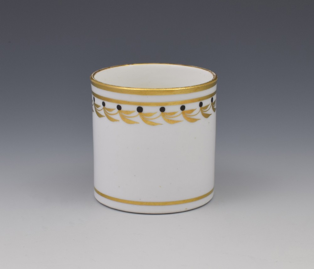 Rare Spode Early 19thC Black & Gilded Coffee Can View IV