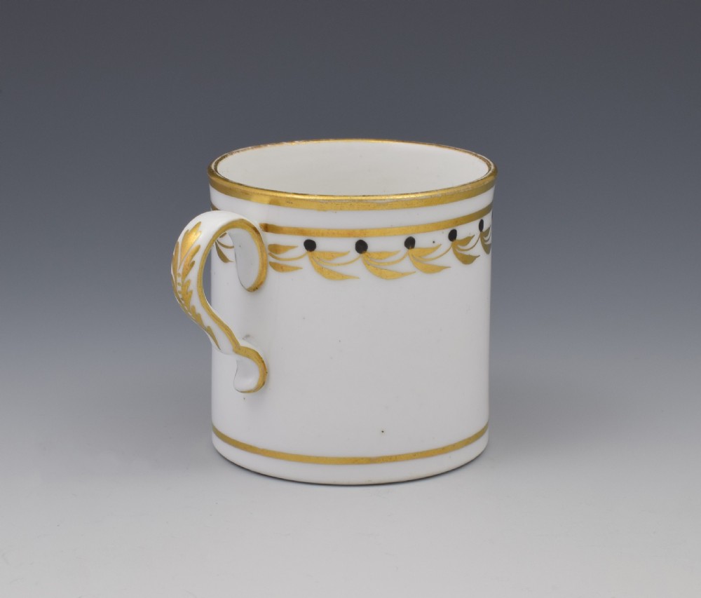 Rare Spode Early 19thC Black & Gilded Coffee Can View V