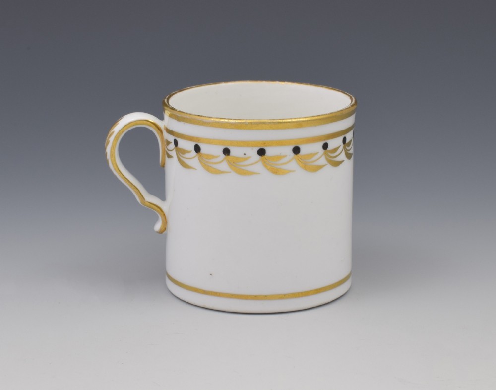 Rare Spode Early 19thC Black & Gilded Coffee Can View VI