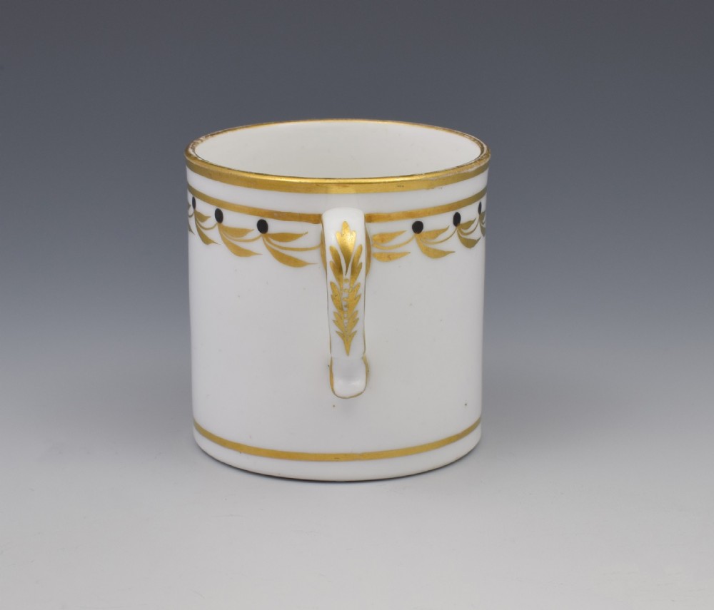 Rare Spode Early 19thC Black & Gilded Coffee Can View VII