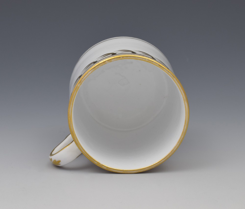 Rare Spode Early 19thC Black & Gilded Coffee Can View X