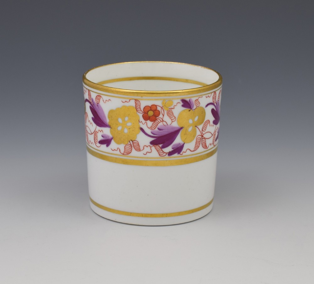Spode Pretty Early 19thC Red & Purple Gilded Coffee Can 889 View IV