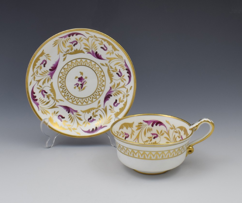 Spode Etruscan Cup & Saucer Serpent Handle c.1817