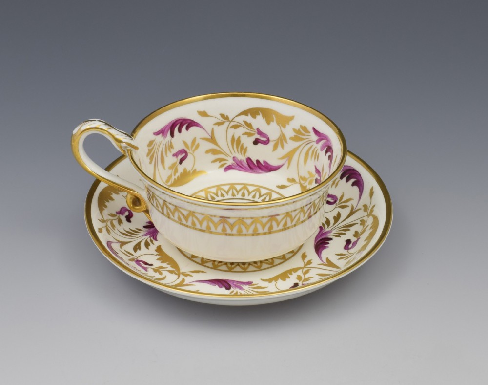 Spode Etruscan Cup & Saucer Serpent Handle c.1817 View III