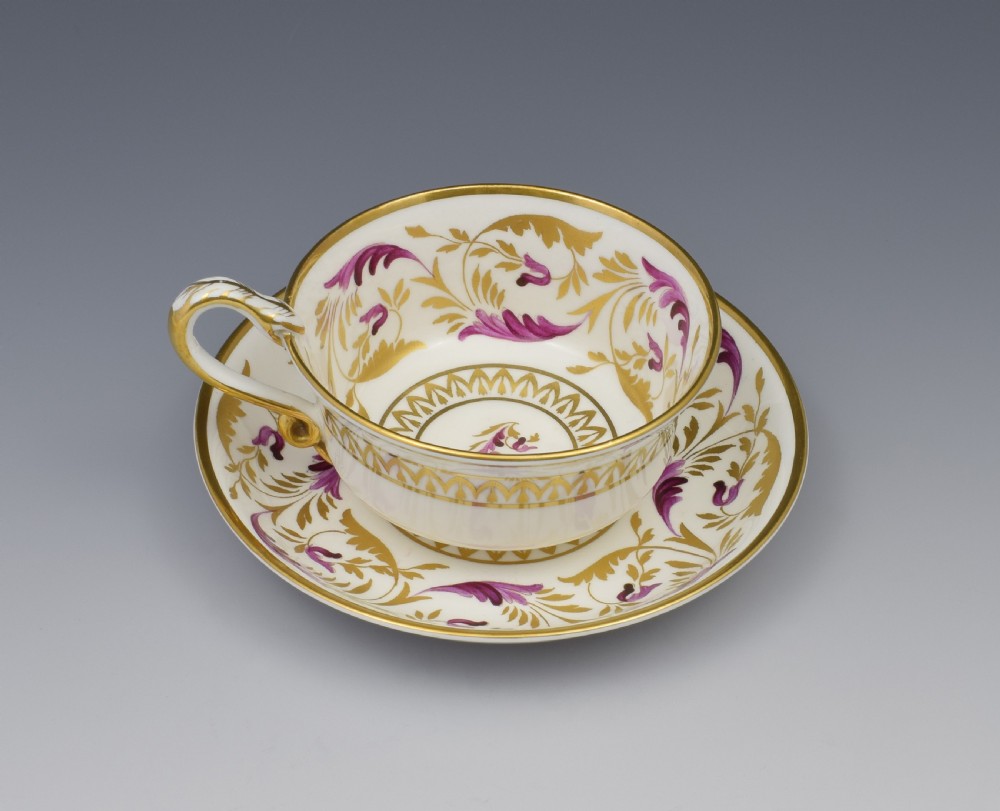 Spode Etruscan Cup & Saucer Serpent Handle c.1817 View IV