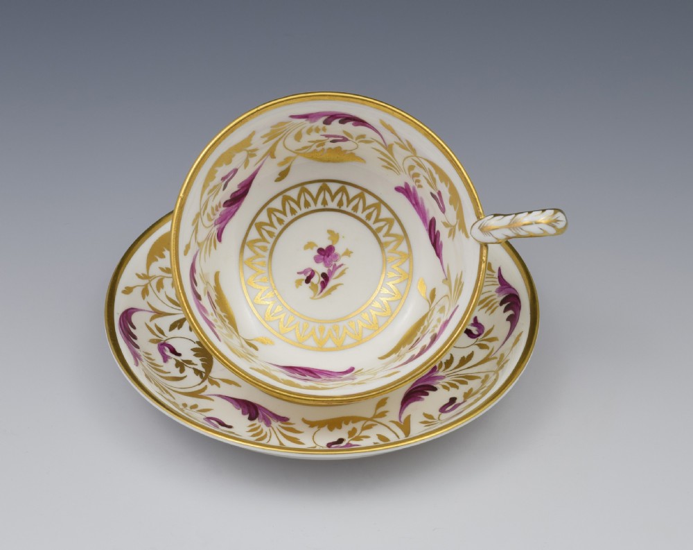 Spode Etruscan Cup & Saucer Serpent Handle c.1817 View V