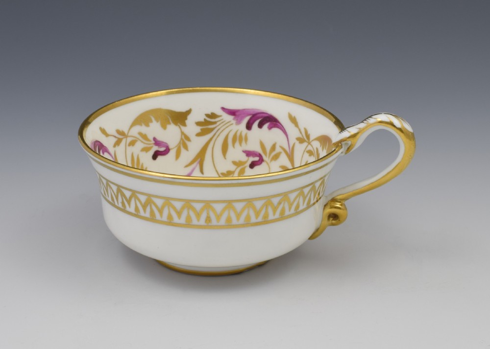 Spode Etruscan Cup & Saucer Serpent Handle c.1817 View X