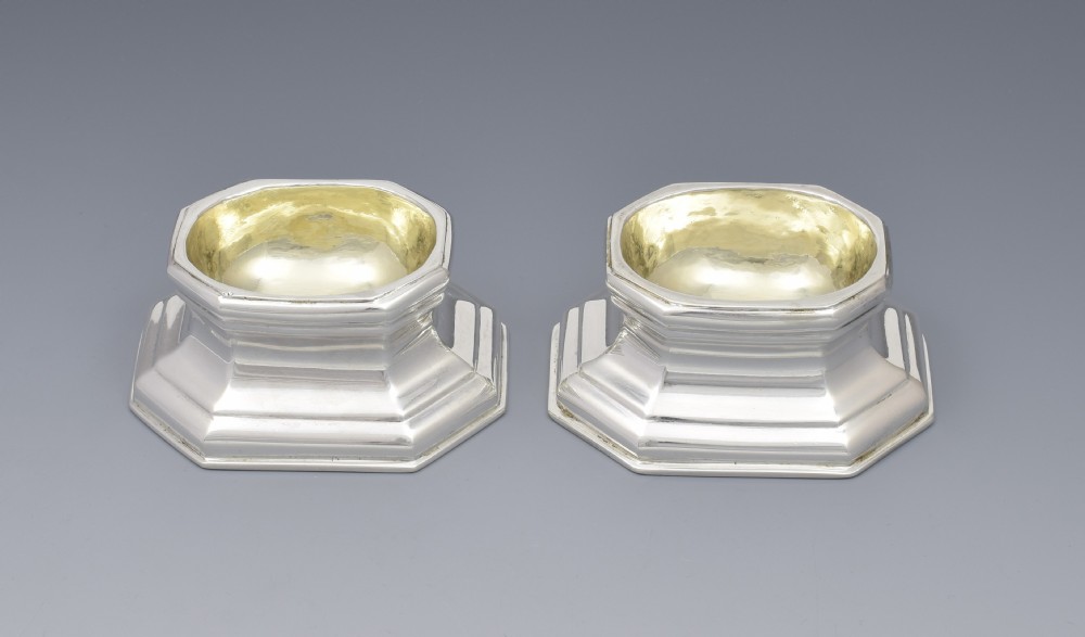 Matched Pair Georgian Silver Trencher Salts