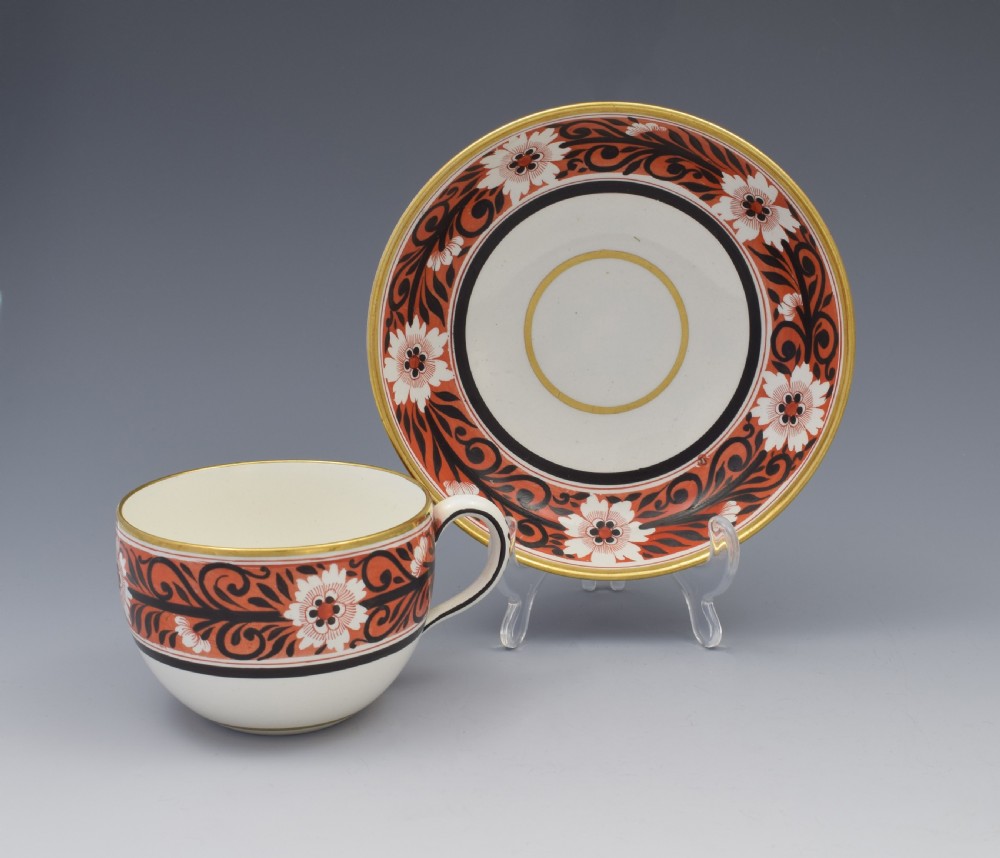 Georgian Miles Mason Bute Cup & Saucer c.1810 View II
