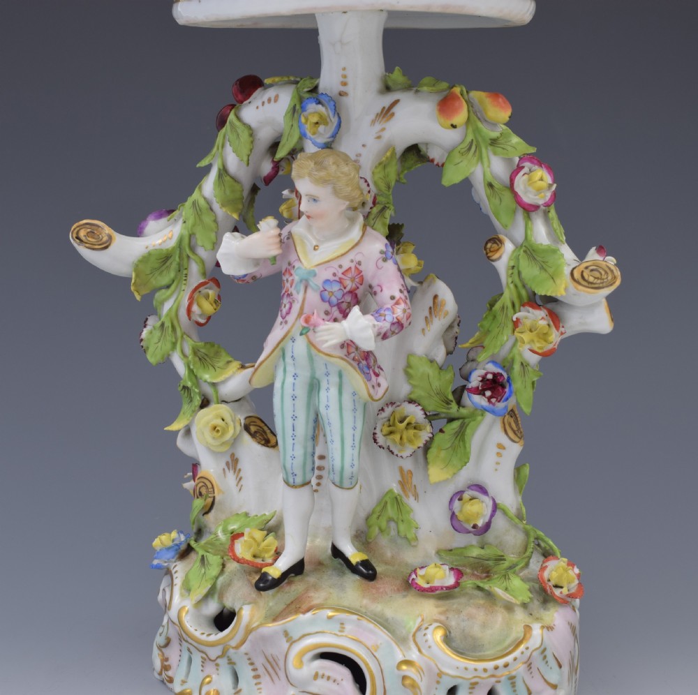 19thC Carl Thieme Dresden Figural Table Bonbon Basket Centrepiece View IX