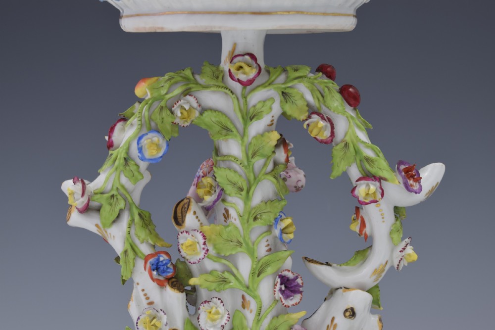 19thC Carl Thieme Dresden Figural Table Bonbon Basket Centrepiece View XI