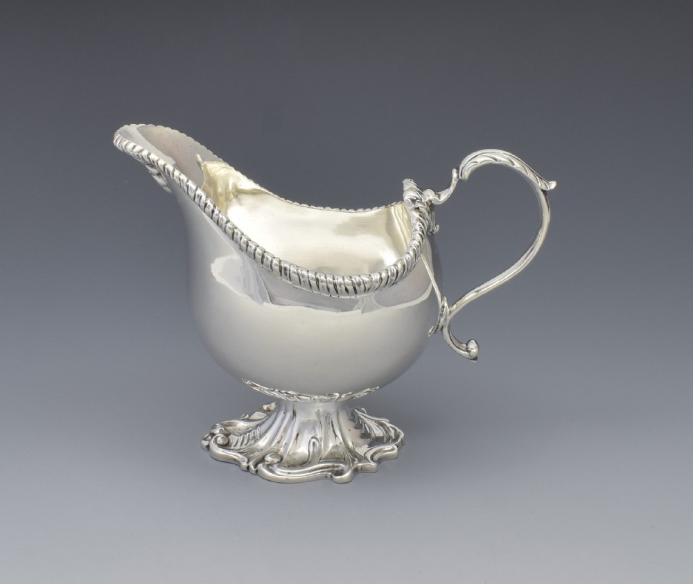 Stylish Silver Pedestal Cream Jug George V Samuel Smith & Co. 1913