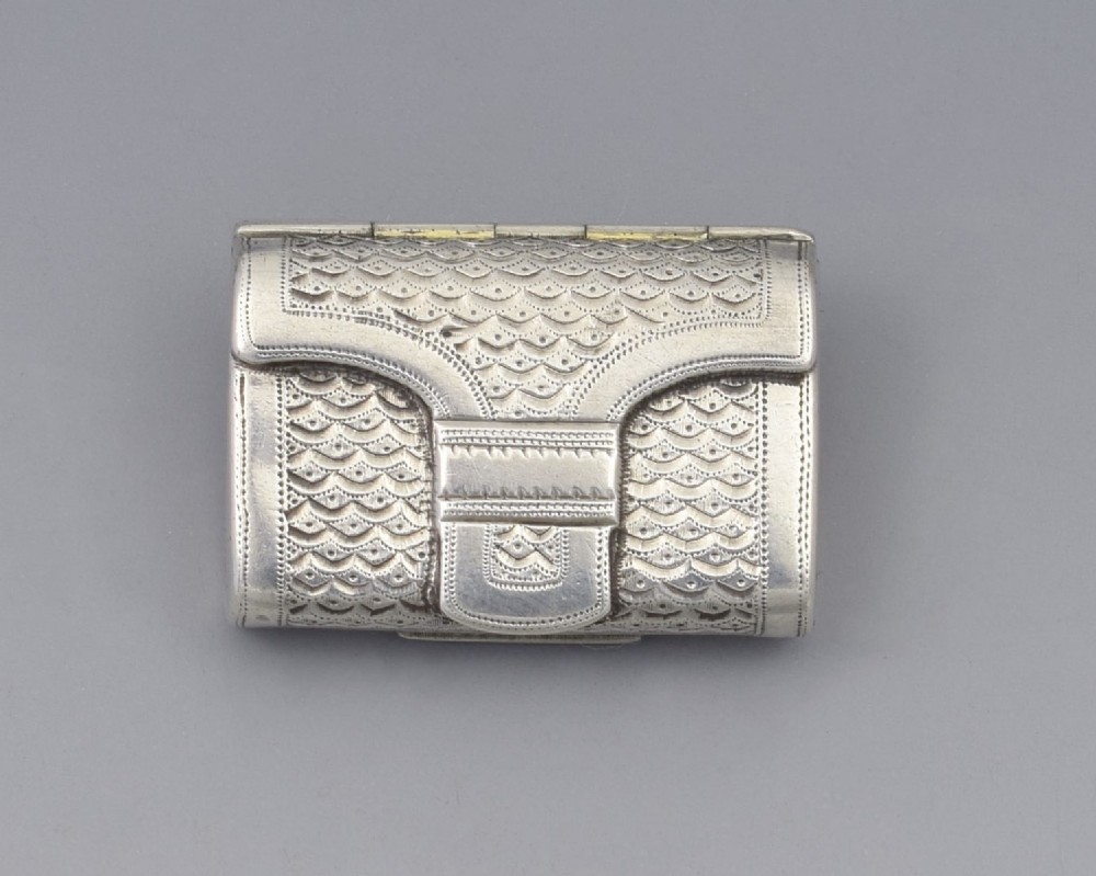 Georgian Silver Satchel Purse Vinaigrette Joseph Willmore