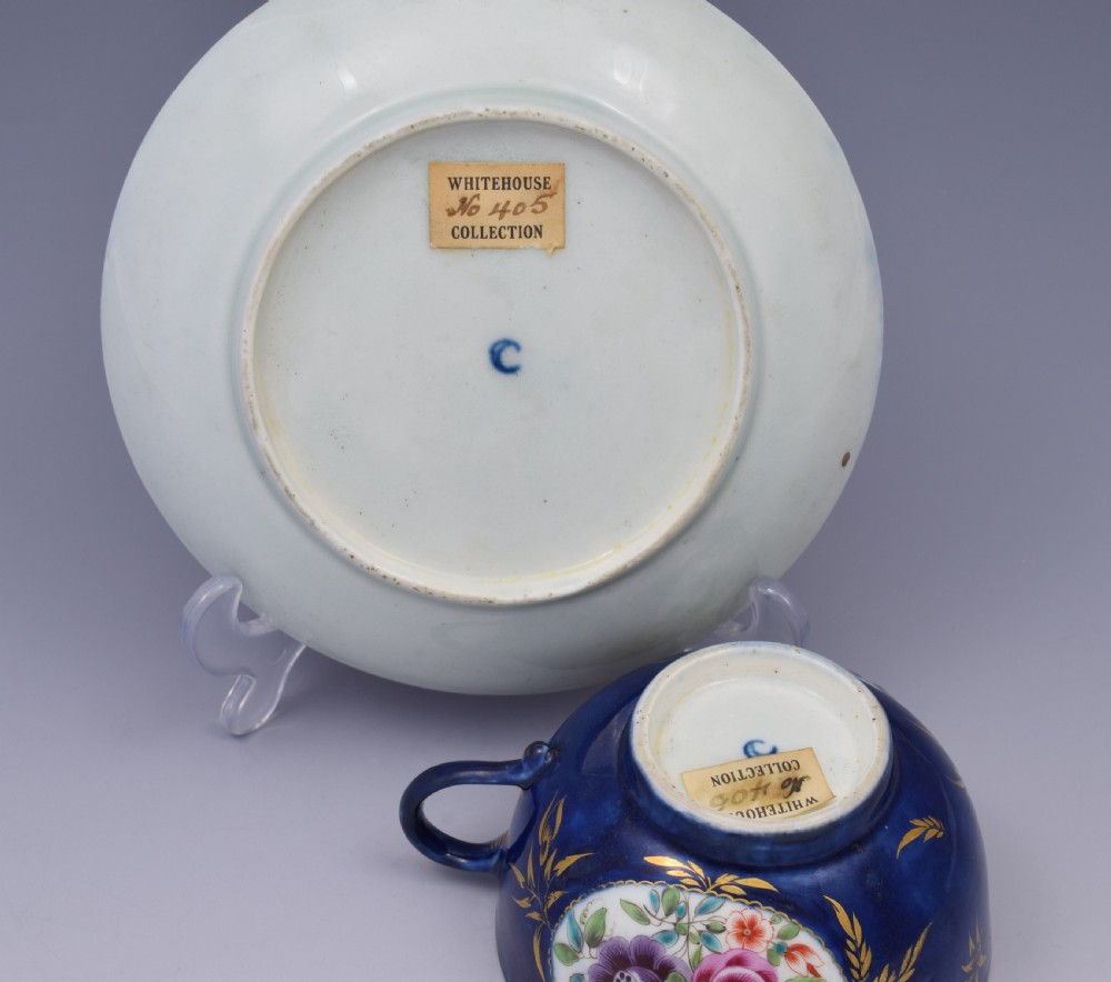 First Period Worcester Porcelain Compagnie Des Indes Cup & Saucer c.1770 View XI
