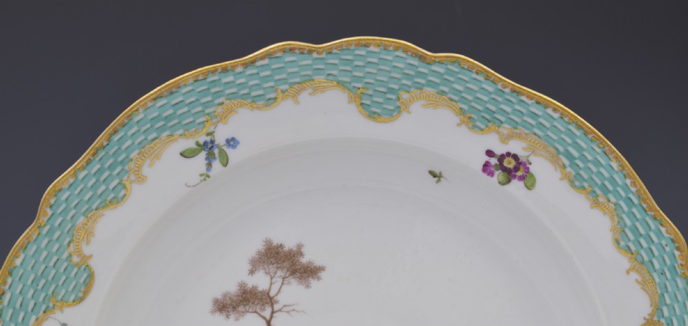 18th Century Meissen Dot Period Porcelain Plate View II