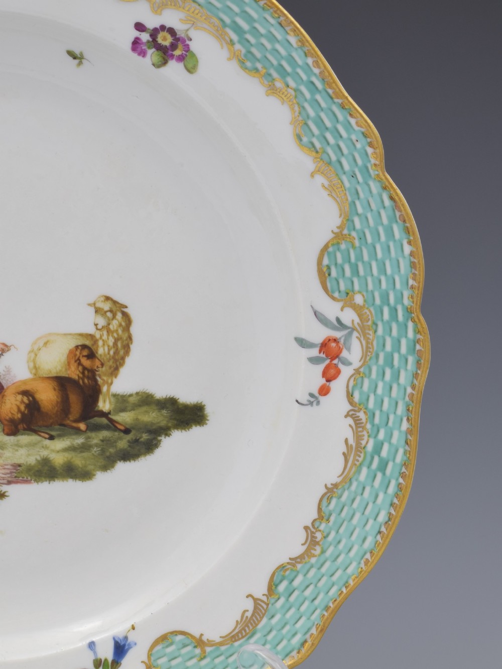 18th Century Meissen Dot Period Porcelain Plate View IV