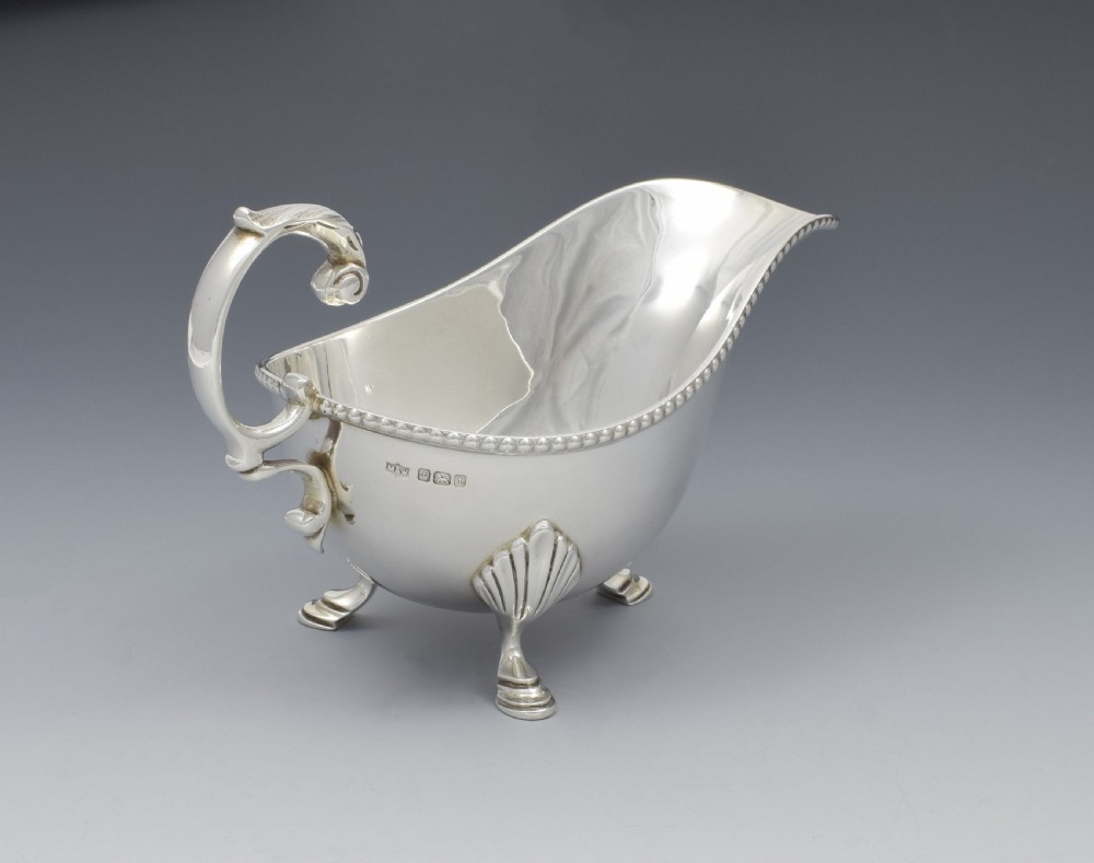 George V Silver Sauceboat Mappin & Webb 1911 Sauce Boat View II