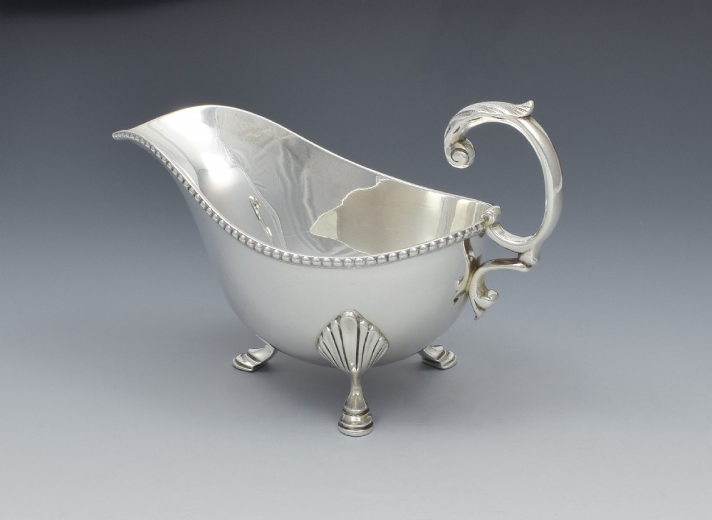 George V Silver Sauceboat Mappin & Webb 1911 Sauce Boat View IV