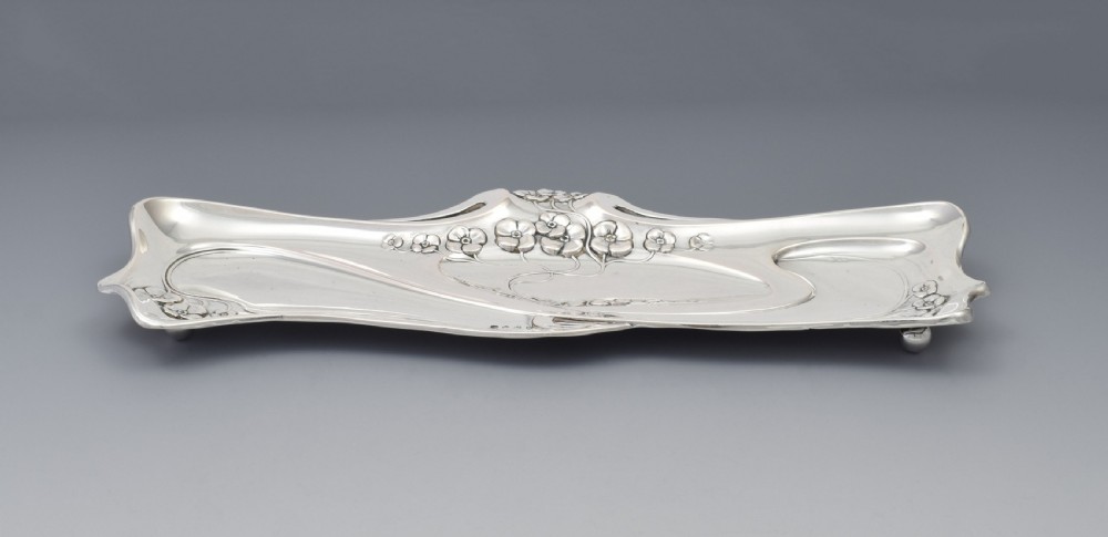 Art Nouveau German Silver Pen Tray Lutz & Weiss c.1900 View VI