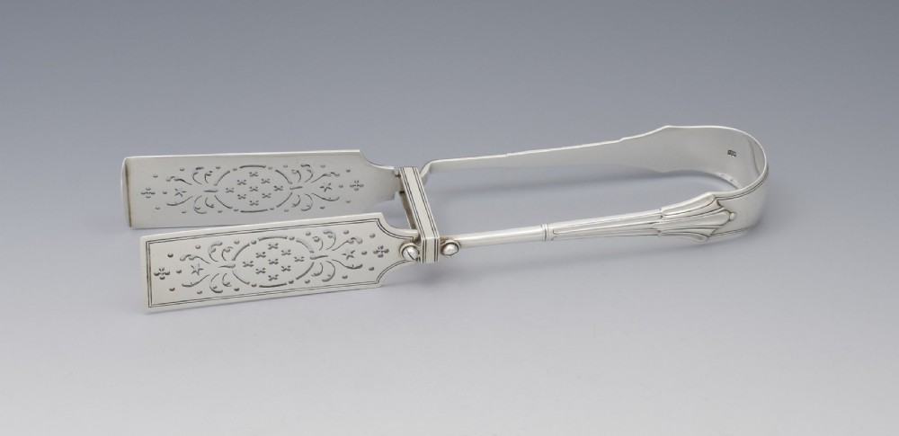 Fine Victorian Silver Asparagus Server Tongs View VII