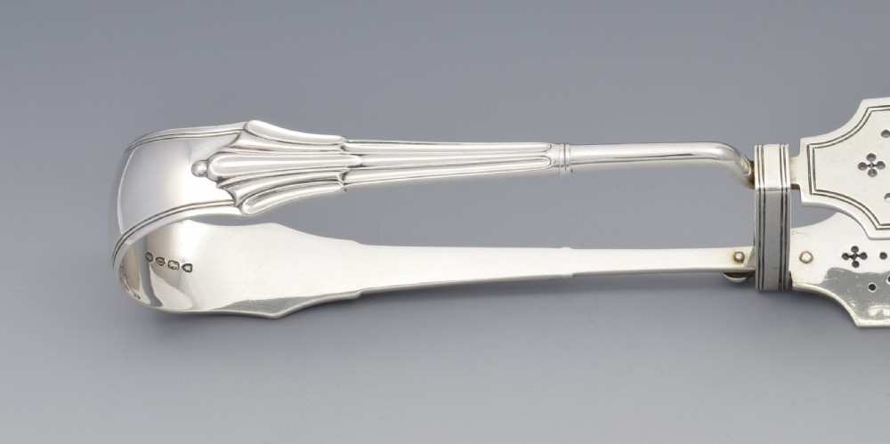 Fine Victorian Silver Asparagus Server Tongs View VIII