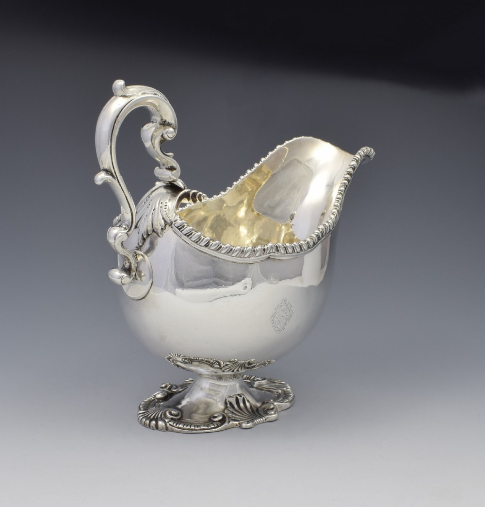 Large Georgian Silver Sauce Boat London 1766 Sauceboat George Smith II View II