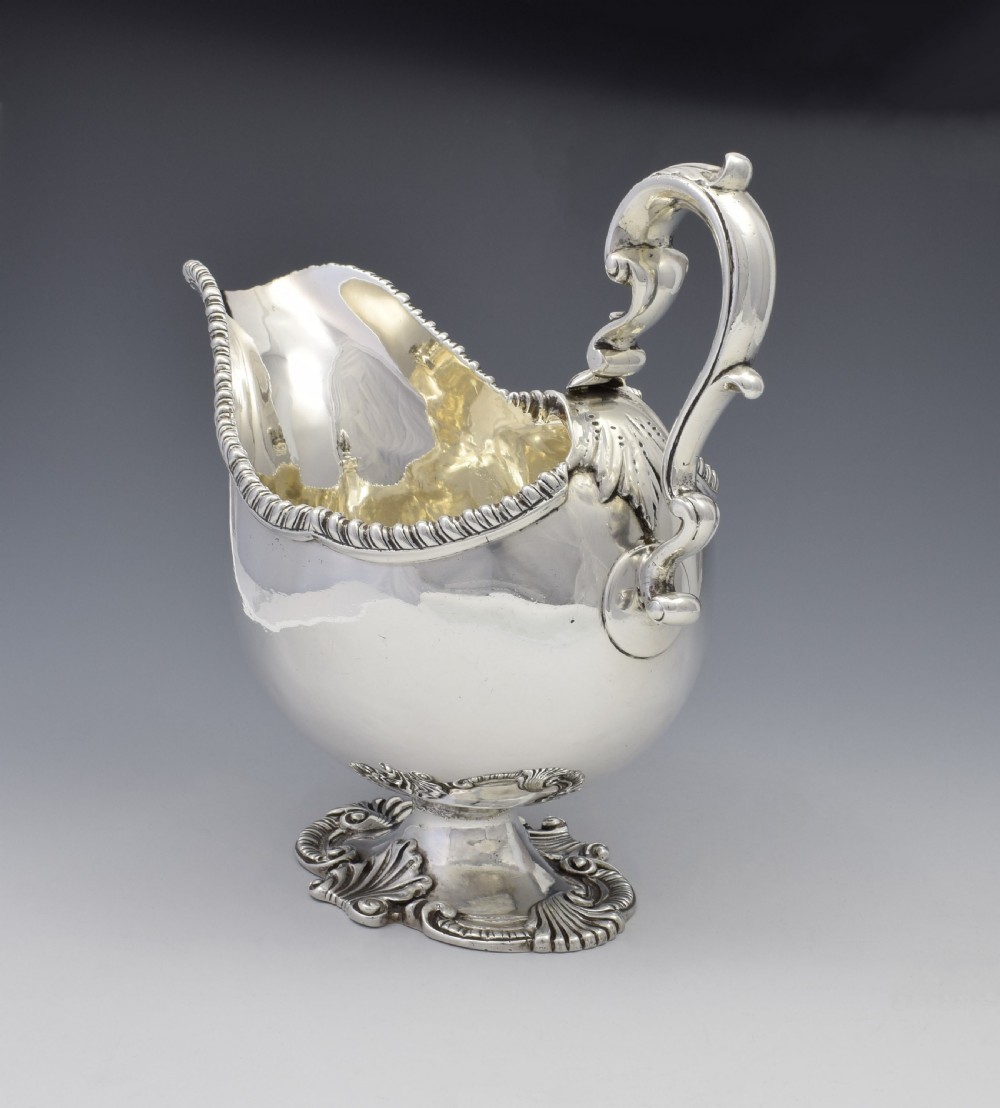 Large Georgian Silver Sauce Boat London 1766 Sauceboat George Smith II View VI