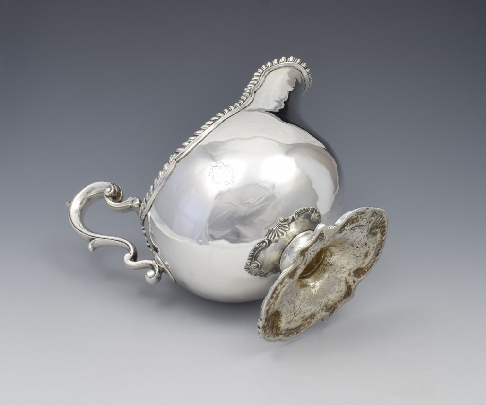 Large Georgian Silver Sauce Boat London 1766 Sauceboat George Smith II View XIV