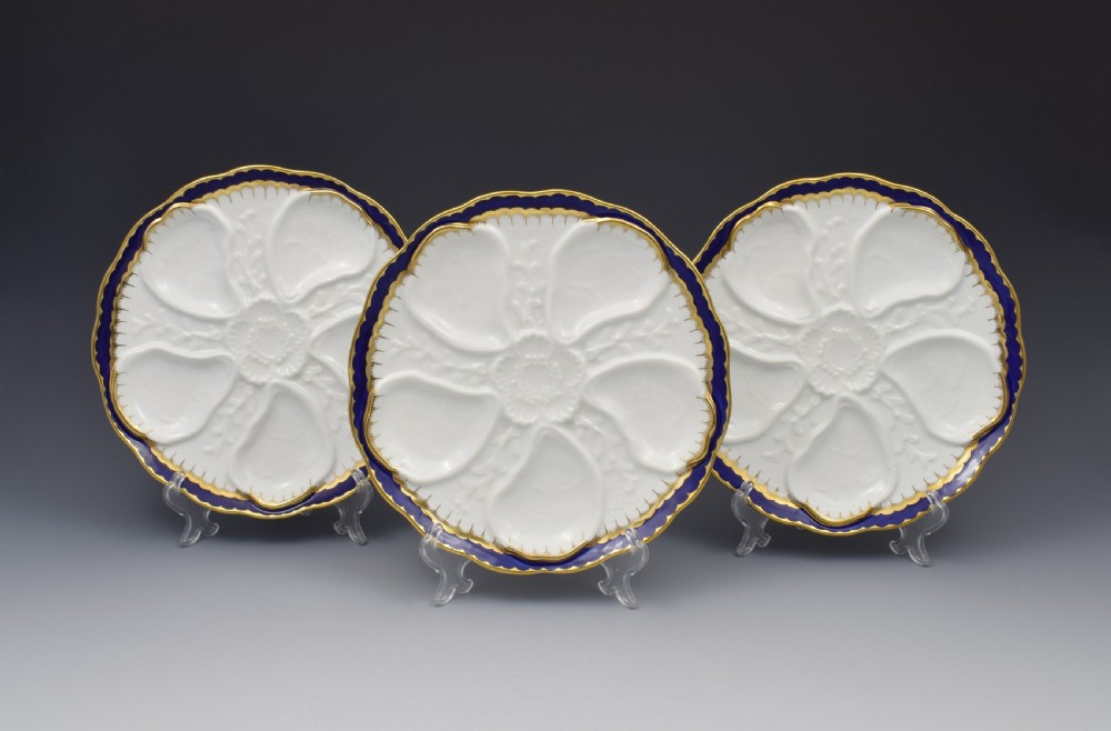 Set Of 6 Victorian Coalport Oyster Plates View IV