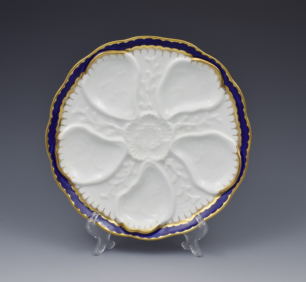 Set Of 6 Victorian Coalport Oyster Plates View V
