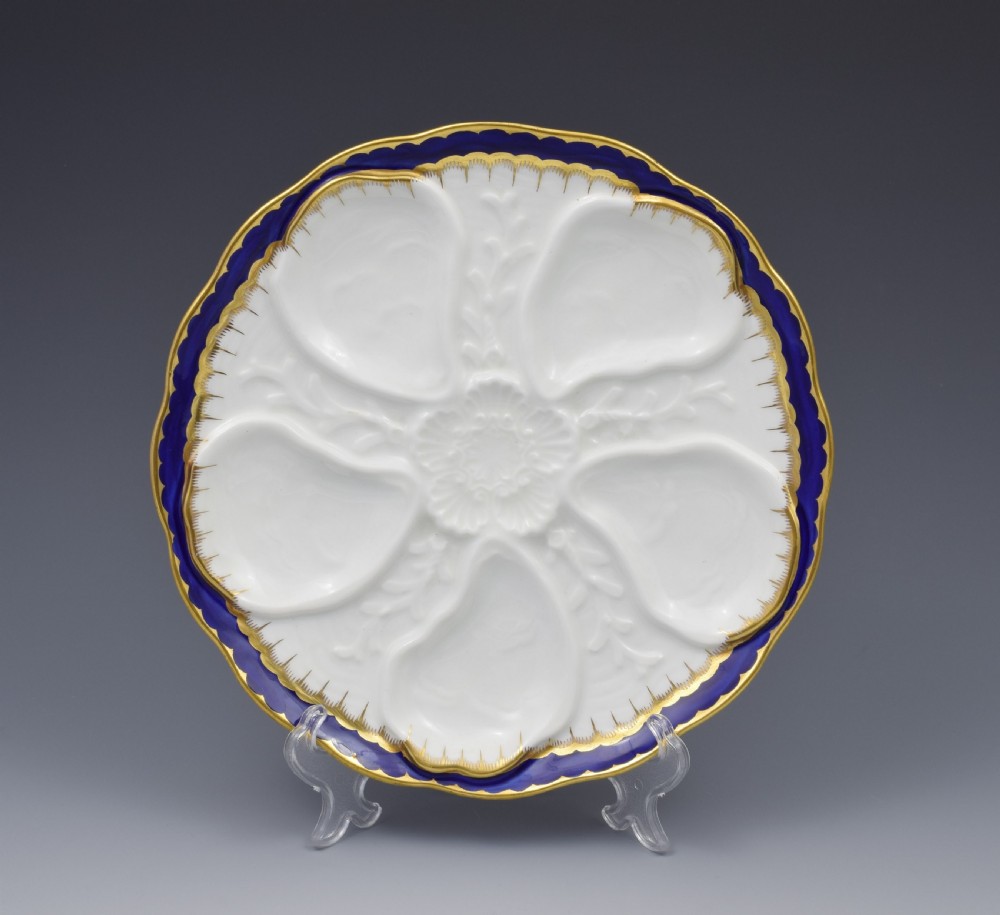 Set Of 6 Victorian Coalport Oyster Plates View VI