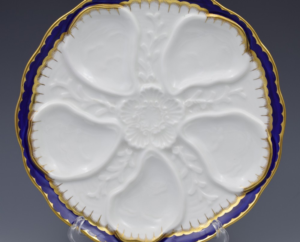 Set Of 6 Victorian Coalport Oyster Plates View VII