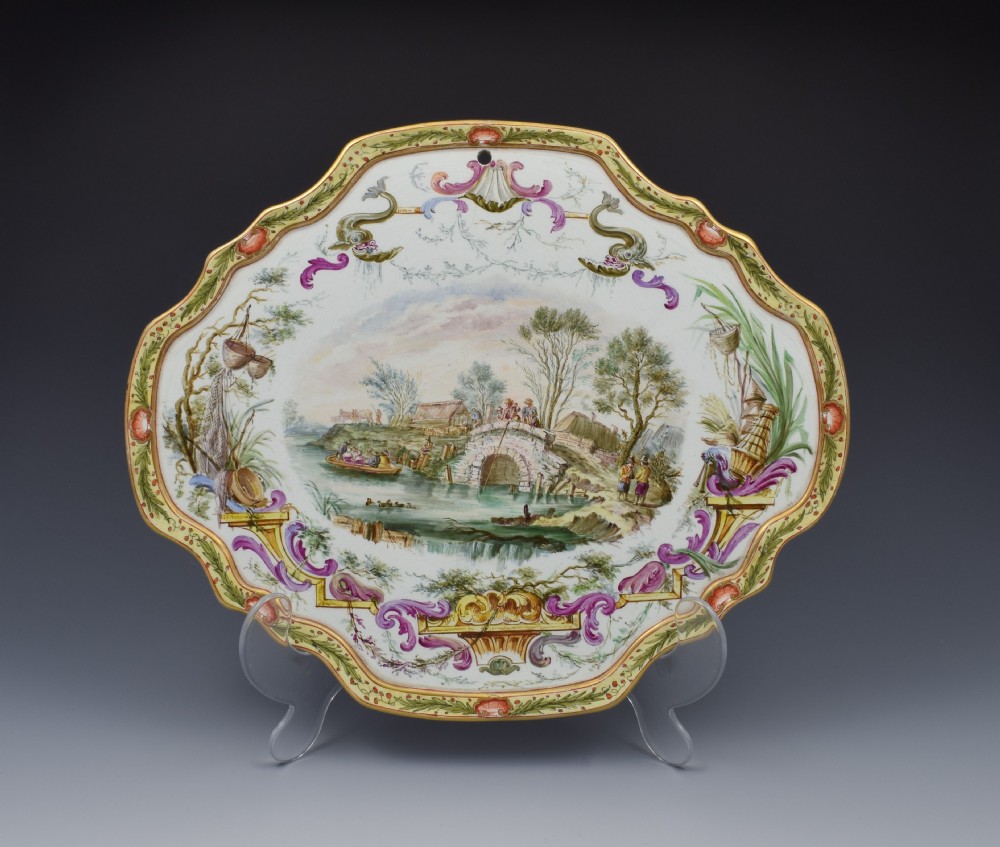 Large 19th Century French Lille Faience Wall Plaque