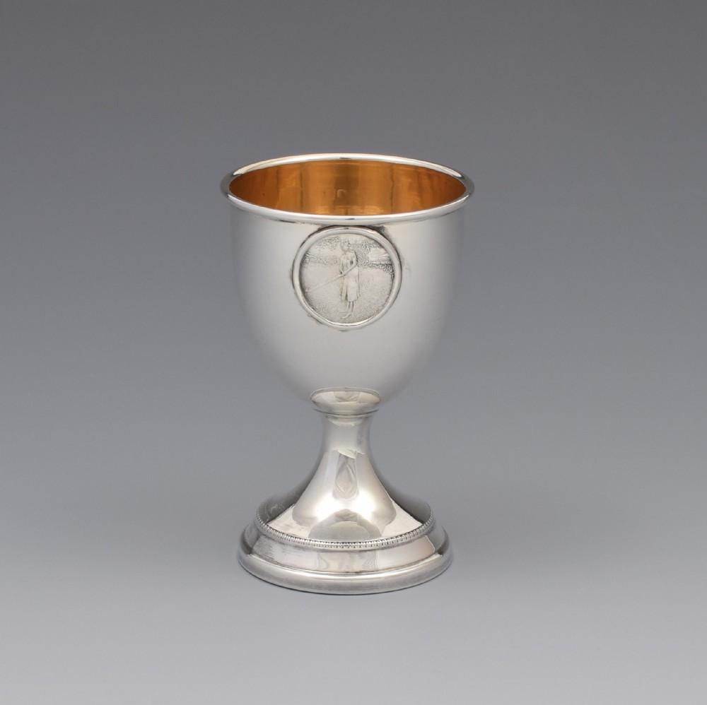 Art Deco Silver Golfer Egg Cup London 1931 Golf