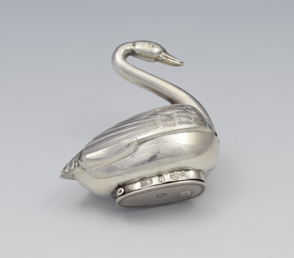 Victorian Imported Dutch Novelty Silver Swan Vinaigrette Sheffield 1895 View XIV