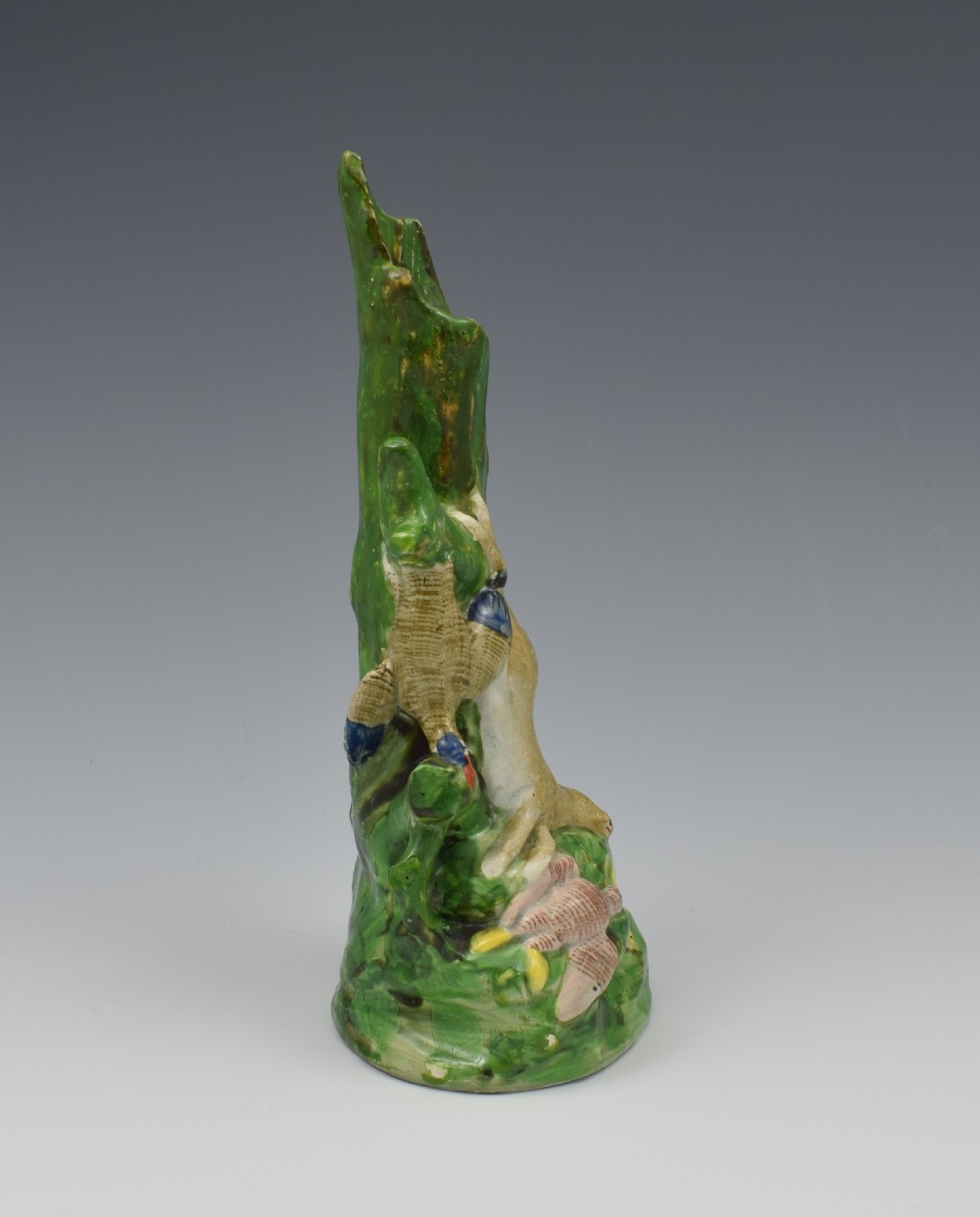 Unusual Staffordshire Pottery Pearlware Game Spill Vase c.1820 View VII