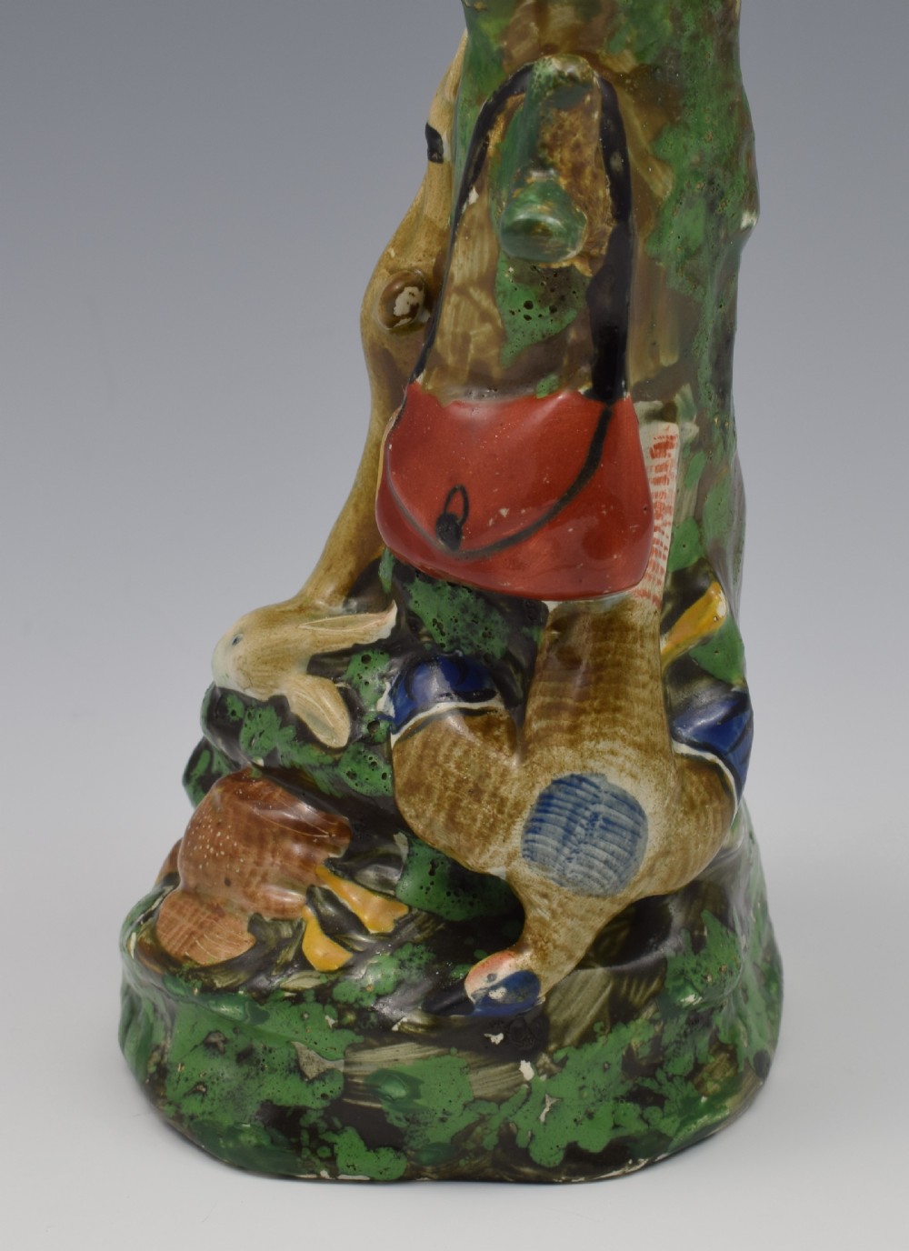 Unusual Staffordshire Pottery Pearlware Game Spill Vase c.1820 View VIII