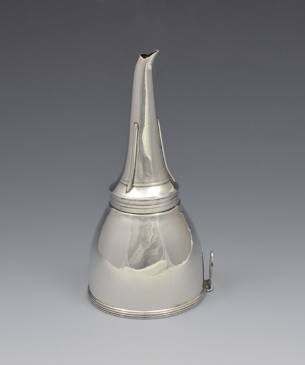 George III Silver 2 Part Wine Funnel John Emes 1803