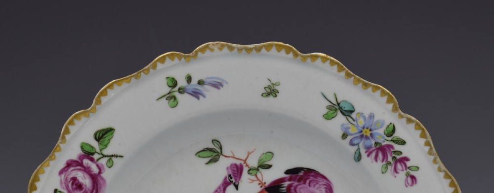 Pretty Bow Porcelain Fancy Bird Pattern Plate, c.1770 View II