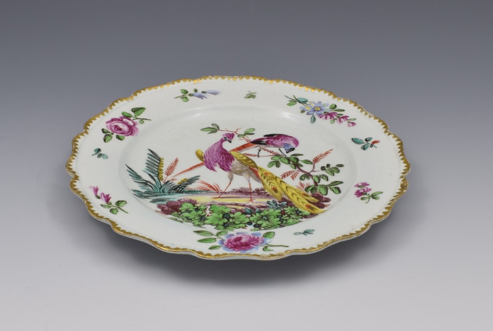 Pretty Bow Porcelain Fancy Bird Pattern Plate, c.1770 View IX