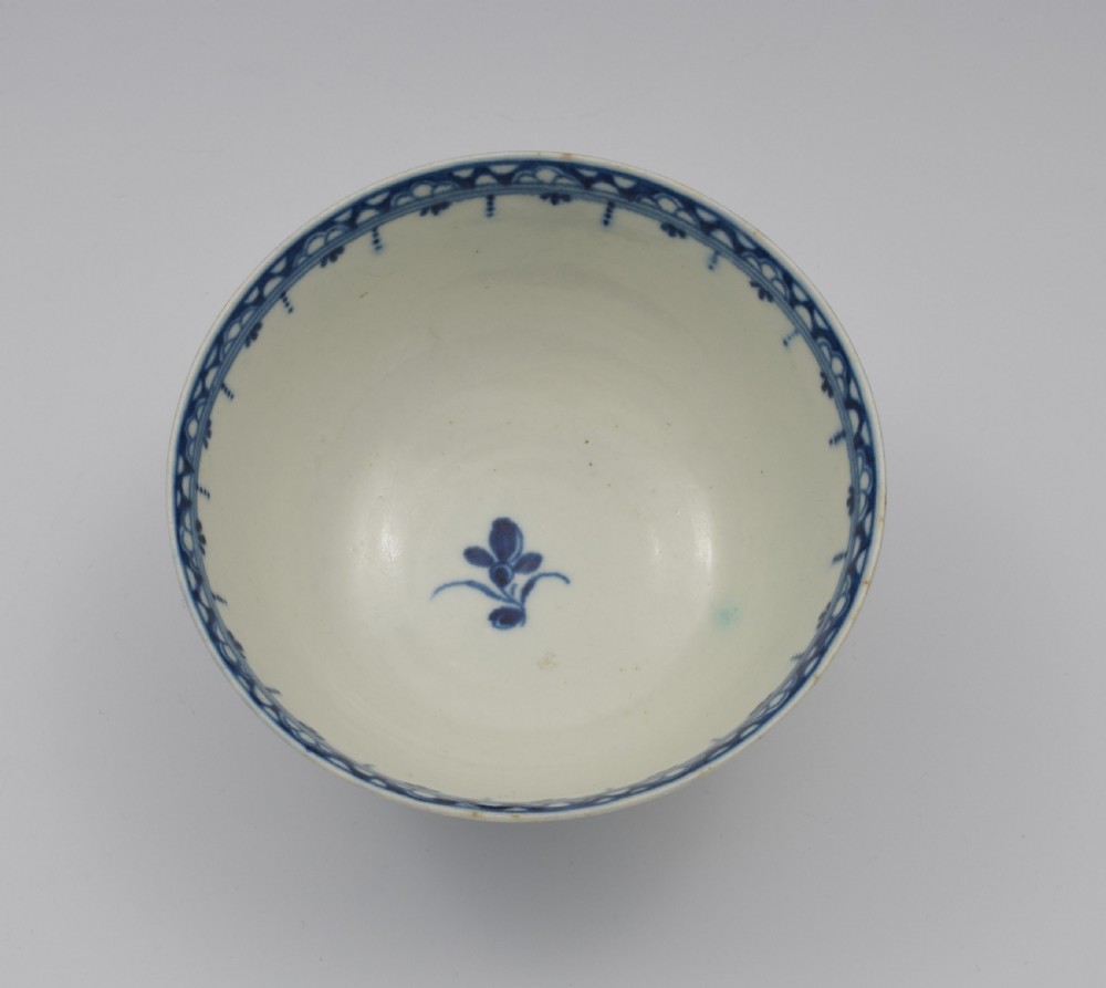 First Period Worcester Small Peony Pattern Porcelain Bowl View VII
