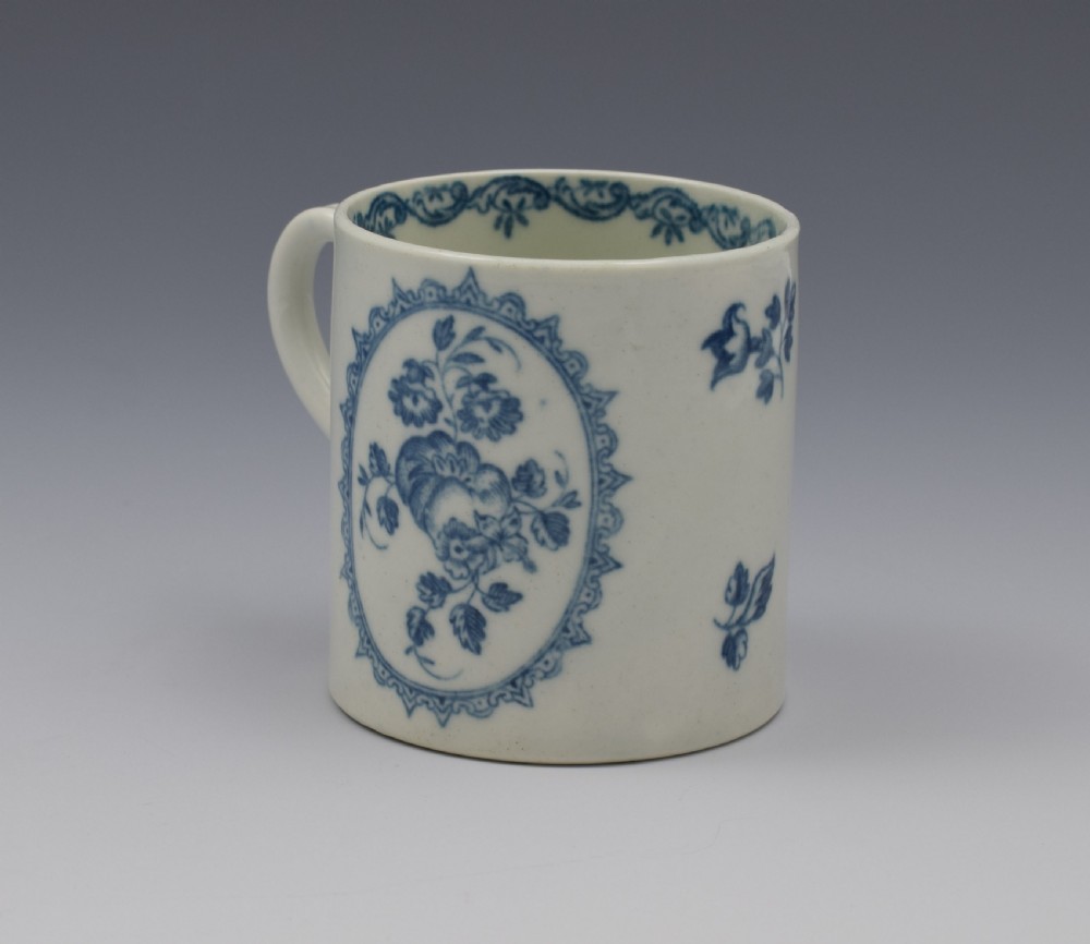 First Period Worcester The Fruit & Wreath Blue & White Coffee Can View II