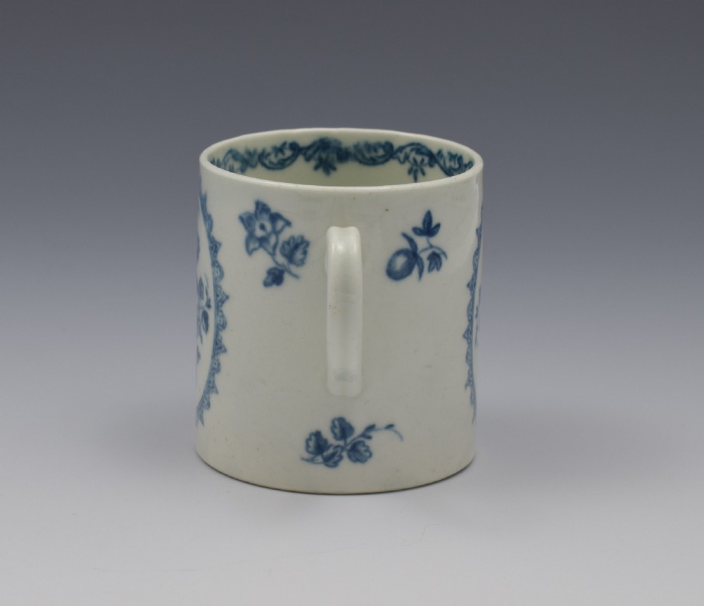 First Period Worcester The Fruit & Wreath Blue & White Coffee Can View VII