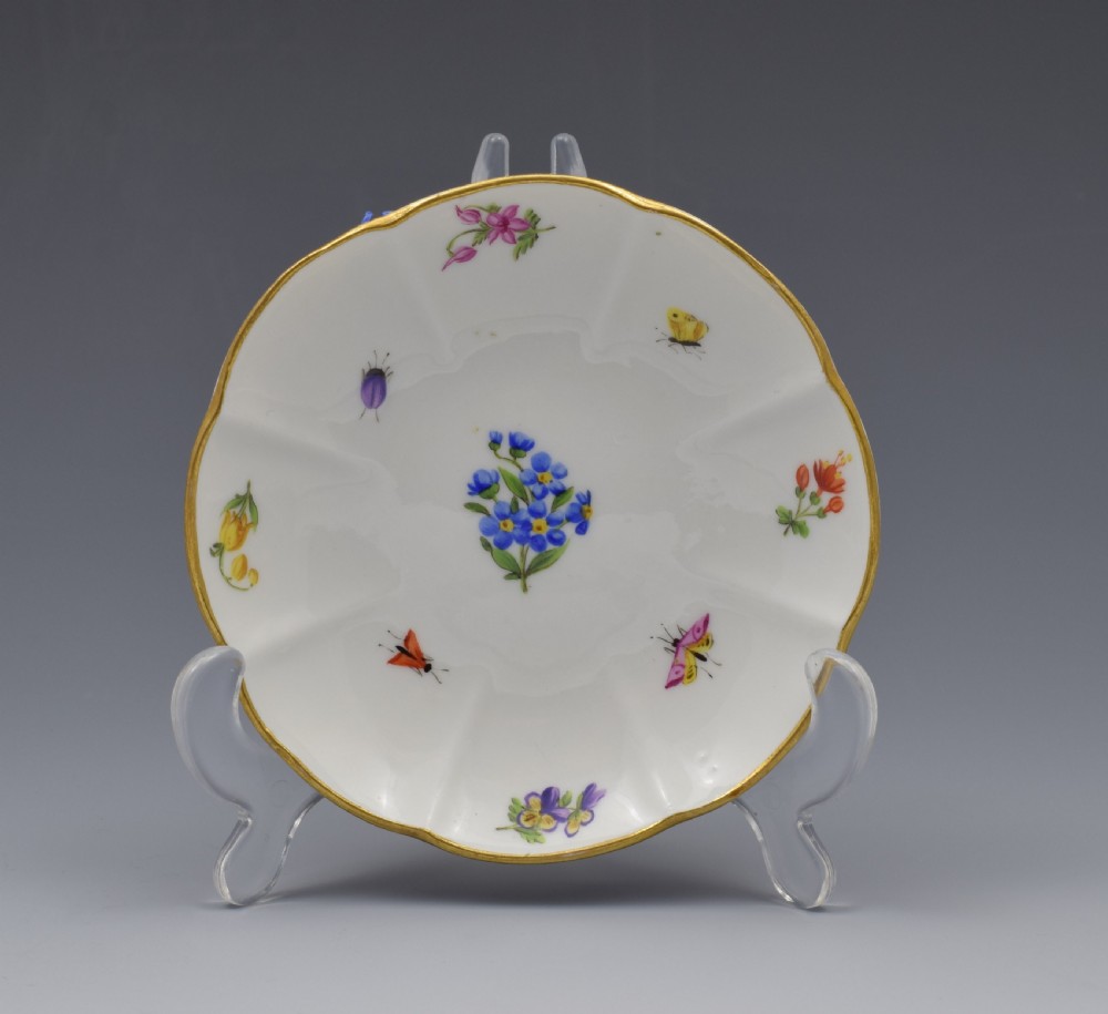 Meissen Forget-Me-Not Flower Encrusted Cabinet Cup & Saucer View IV
