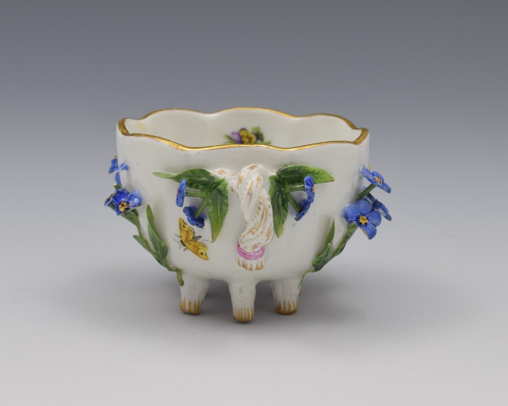 Meissen Forget-Me-Not Flower Encrusted Cabinet Cup & Saucer View VII